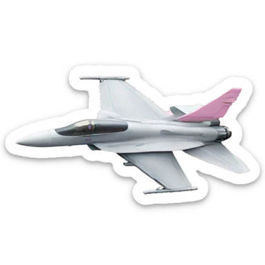 Fighter jet with light pink bow  sticker