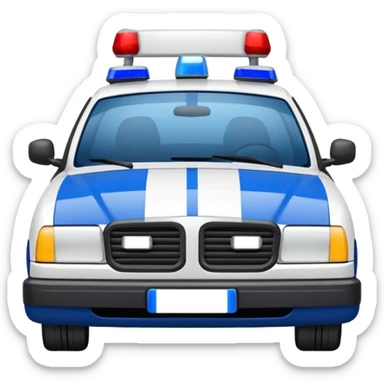 police car de face france sticker