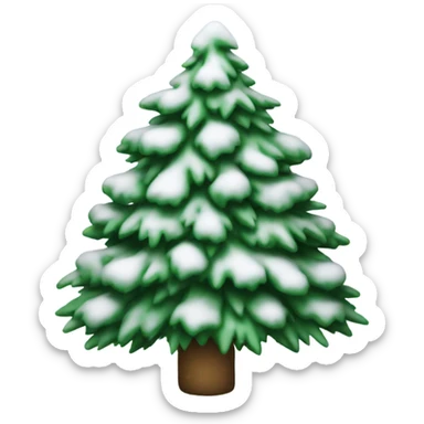 snowy Christmas tree sticker