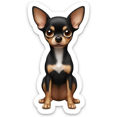 Black brown chihuahua sticker