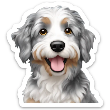 A model dog  blue Merle Aussiedoodle sticker
