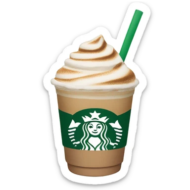 Aesthetic Starbucks latte sticker
