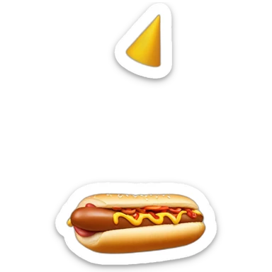Someone eating a hotdog with a party hat on sticker