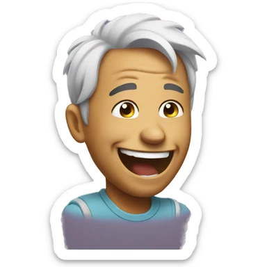 Laughing till tears sticker