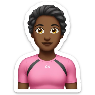 Khalyn in pink gym clothes sticker