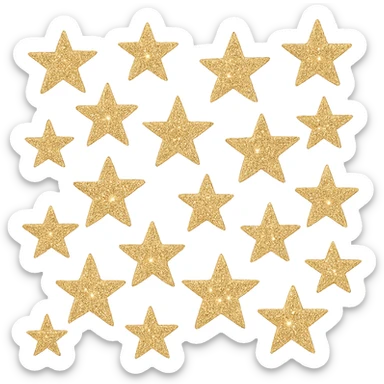 mini glitter texture star, glamorous and stylish, no background sticker