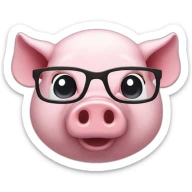 cochon avec des lunettes de plongée sticker