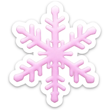 Pink snow flake sticker