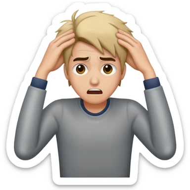 Pulling hair out sticker