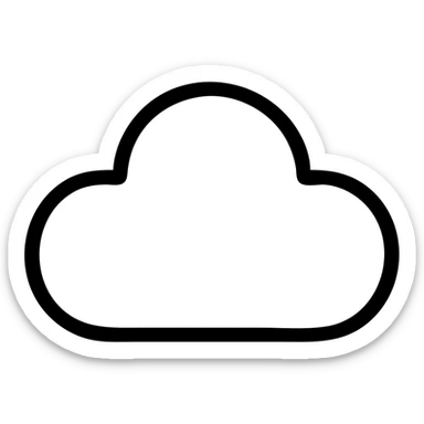 облако с 4 выступами sticker