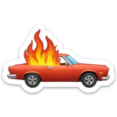 car antilage fire flamme sticker