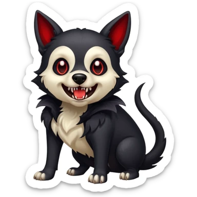 vampire dog sticker