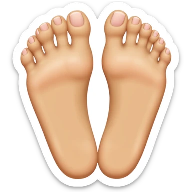 a foot with all toes curled but not the middle one sticker