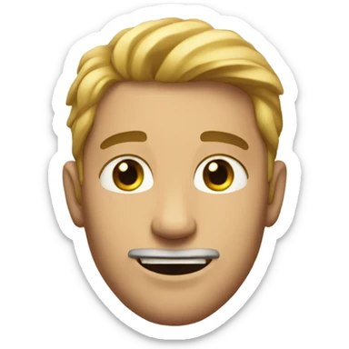 Really attractive man with no teeth sticker