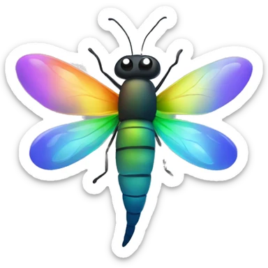 Rainbow firefly sticker