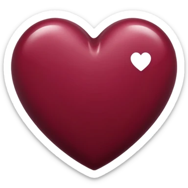 Burgundy heart sticker