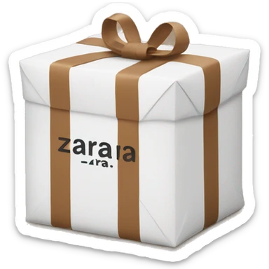 package with the inscription ZARA sticker