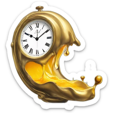 Salvador Dali Melting clock sticker