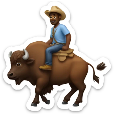 guy on a buffalo sticker