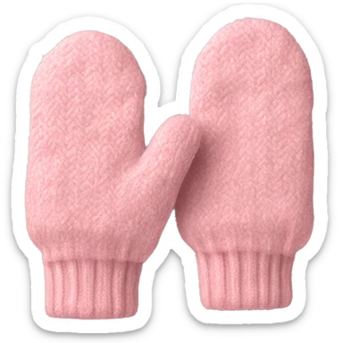 2 soft pink mittens sticker