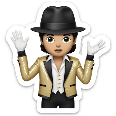 eine birne als micheal jackson verkleidet sticker