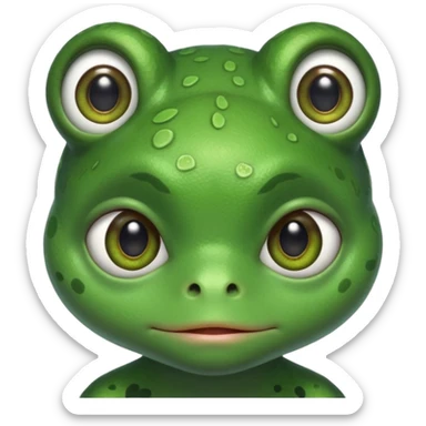egy fogyatékos békafej ami cuki sticker