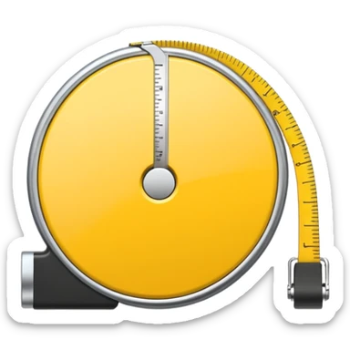 tape measure forming a circle sticker