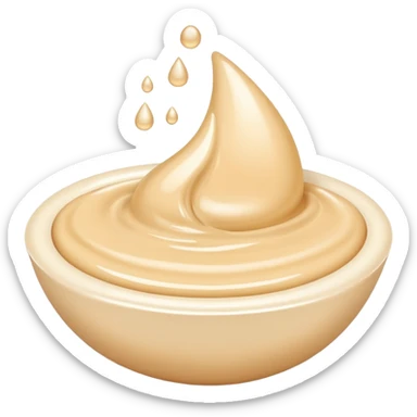 drop of face cream beige sticker