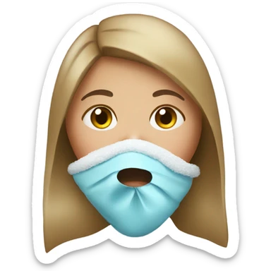 girl has a cold sticker