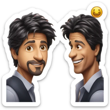 hritik roshan with shah rukh khan sticker