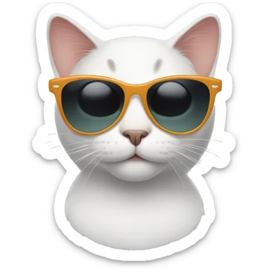 Cat with sunglasses sticker