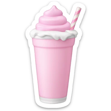 milkshake from the bow store pink sticker