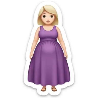 woman with abnormally large belly sticker