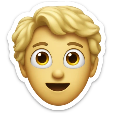 A heart with eyes pounding sticker