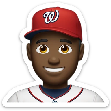 White skinned Man with Washington nationals hat sticker