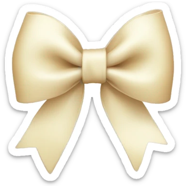 Very light vanilla colored bow  sticker