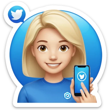 A realistic close-up photo of a professional-looking person smiling, with a blurred high-tech office background. Next to the person's face, there is a floating Instagram Blue Verified Badge. The lighting is cinematic, and the image looks like a high-end profile picture." sticker