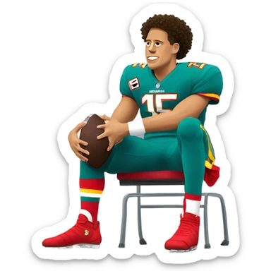pat mahomes with a broken ankle sticker