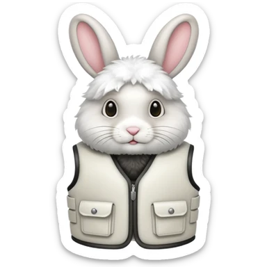 rabbit wearing bullet proof sticker