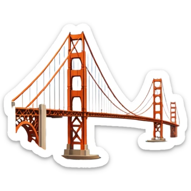 Golden Gate Bridge 🌉 in frame sticker