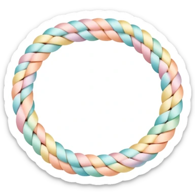 Colorful pastel friendship bracelet sticker
