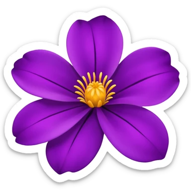 purple flower sticker