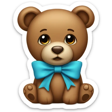 Teddy with bow sticker