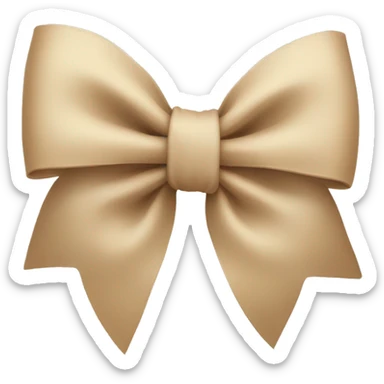 Beige bow sticker