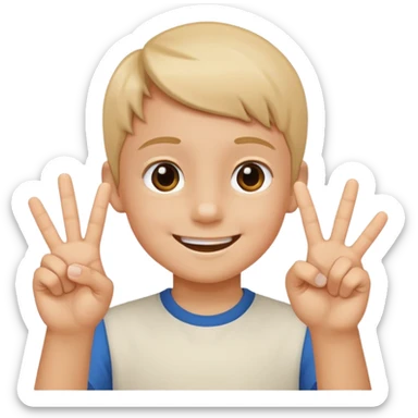 Kid doing 67 sticker