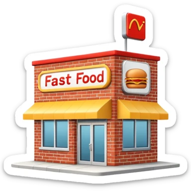 Fast food building sticker