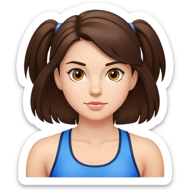 gym girl brunette hair sticker