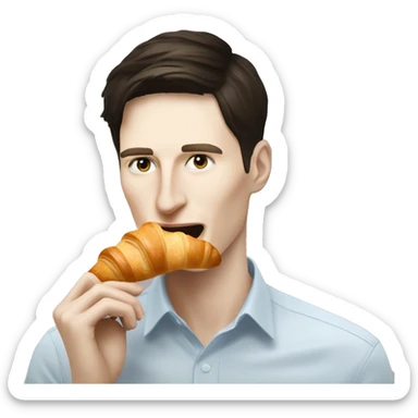 Pavel durov eats croissant sticker