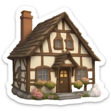 Storybook cottage sticker