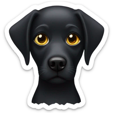 black lab wearing bat girl mask sticker